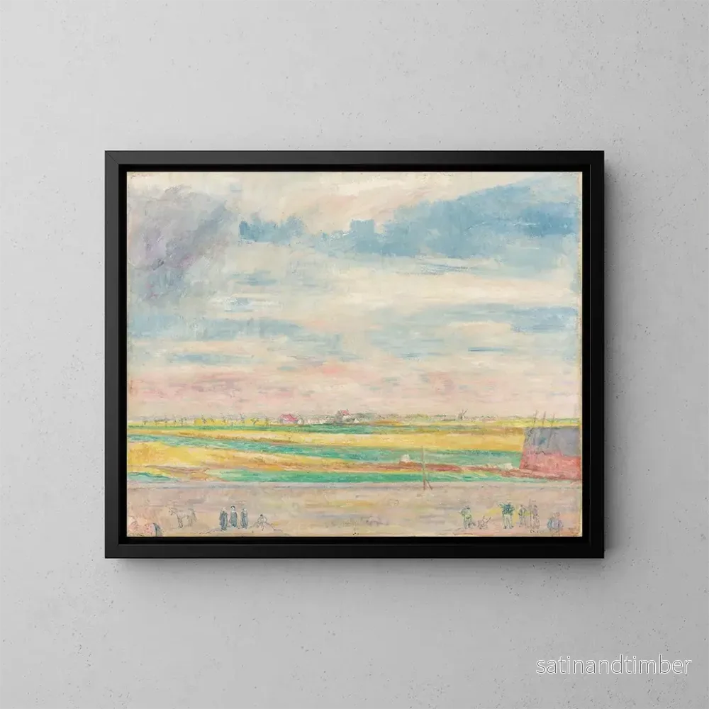 Reproduktion av målningen La Haute Barrière nära Ostende – James Ensor Reproduktion av målningen La Haute Barrière nära Ostende – James Ensor