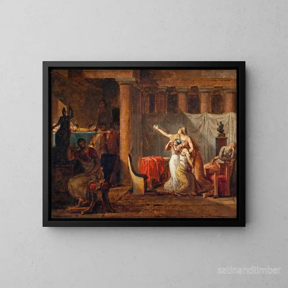 Reproduktion av målningen Le retour des licteurs à Brutus avec les corps de ses fils – Étude – Jacques Louis David Reproduktion av målningen Le retour des licteurs à Brutus avec les corps de ses fils – Étude – Jacques Louis David