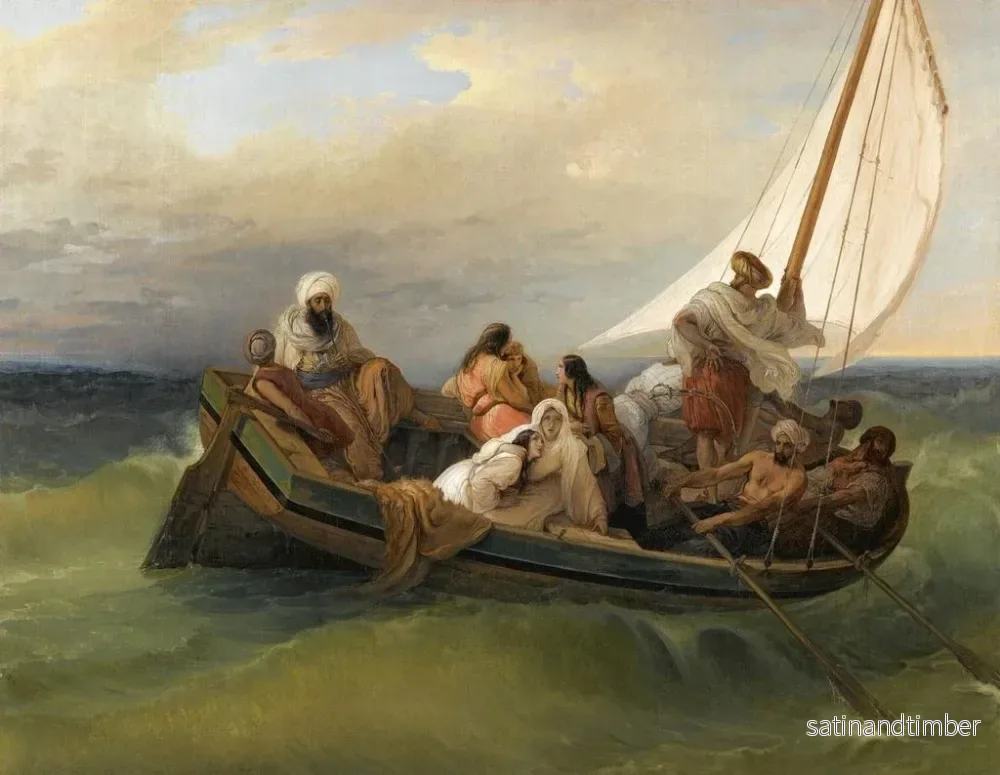 Reproduktion av målningen Fuite de Chios - Francesco Hayez - Bild 2