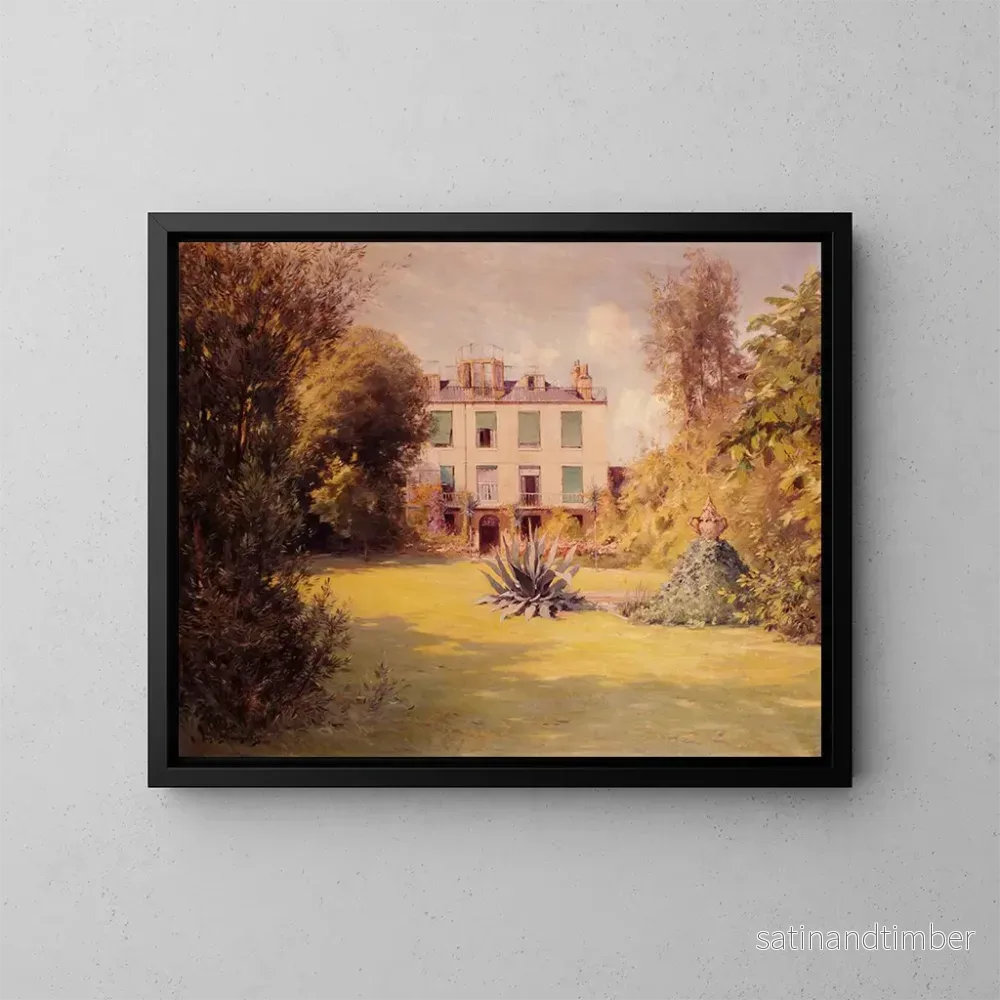 Reproduktion av målningen La maison de Victor Hugo à Guernesey - Eugène Bourgeois