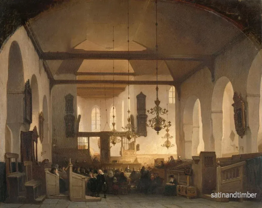 Reproduktion av målningen En servis till Geertekerk i Utrecht - Johannes Bosboom - Bild 2