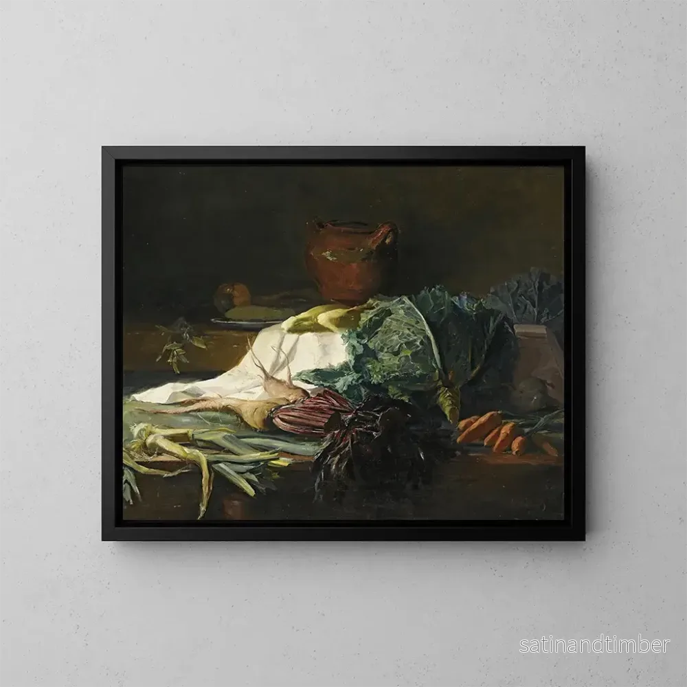 Reproduktion av målningen av köksstill Life - Guillaume-Romain Fouace