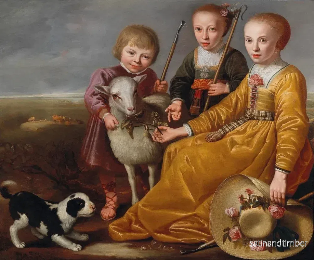 Reproduktion av målningen Tre barn med en get och en hund i ett landskap - Jacob Gerritsz Cuyp - Bild 2