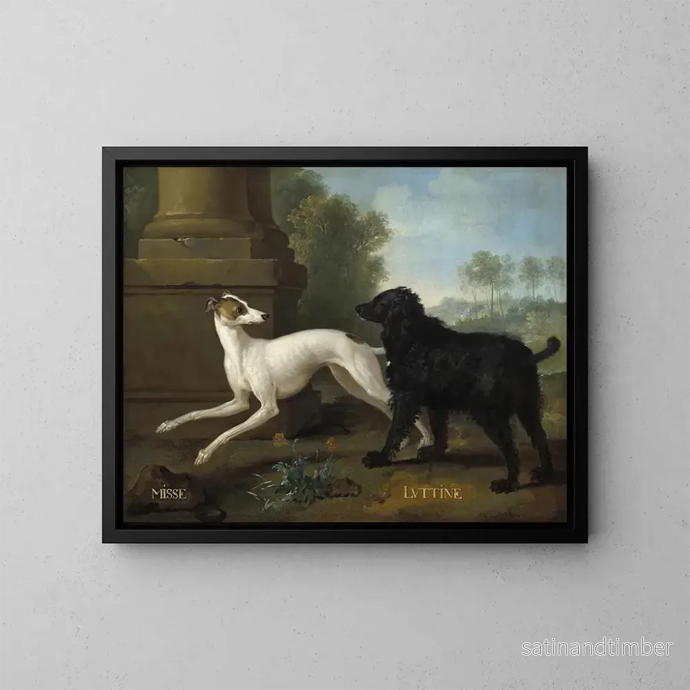 Reproduktion av målningen Misse och Luttine - Jean-Baptiste Oudry