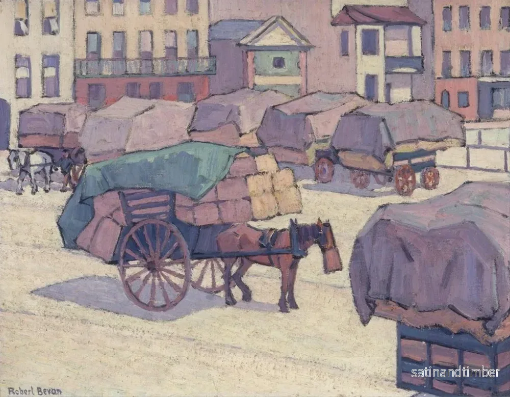 Reproduktion av målningen av höbalar på Cumberland-marknaden - Robert Polhill Bevan - Bild 2