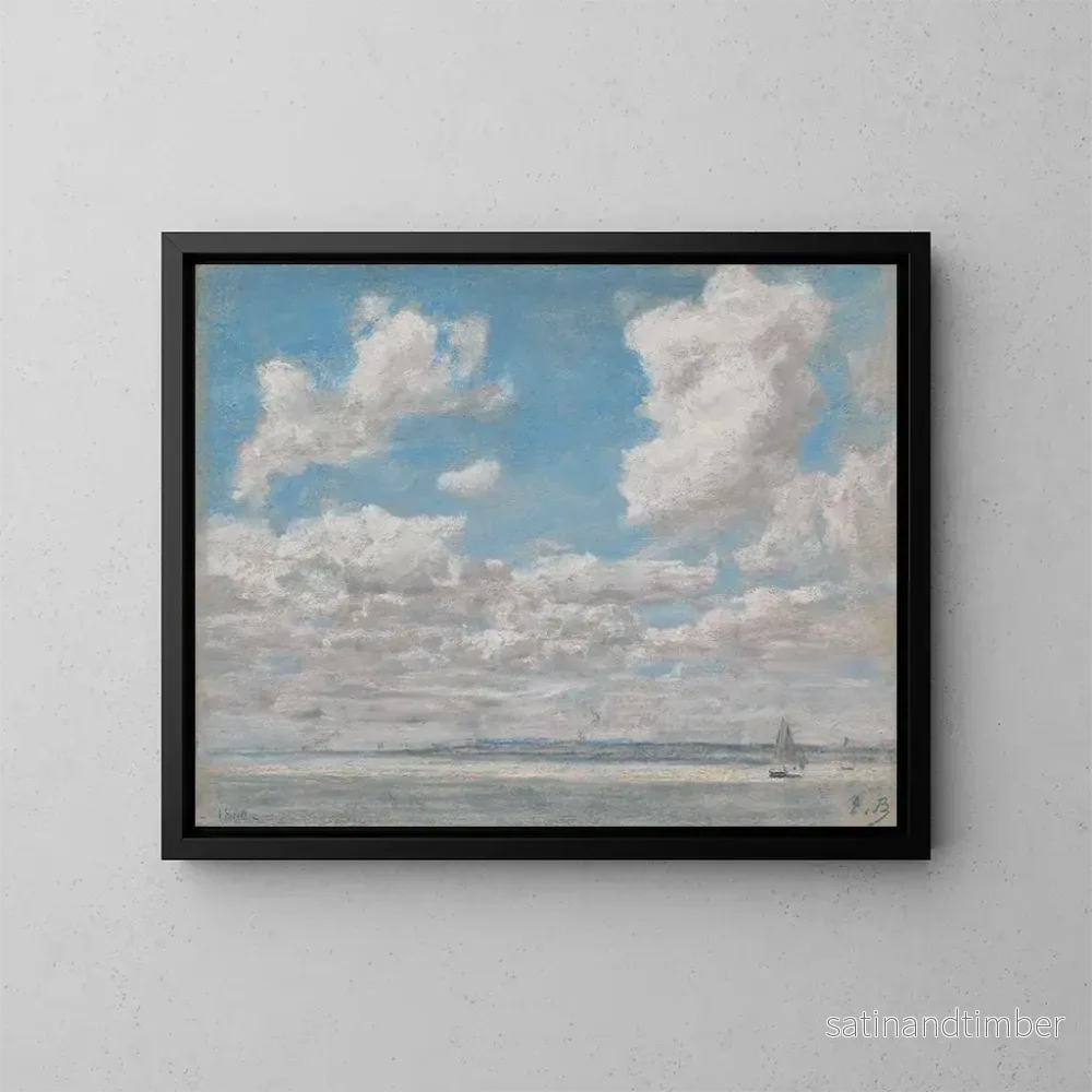 Reproduktion av målningen Marine målning med öppet himmel - Eugène Boudin