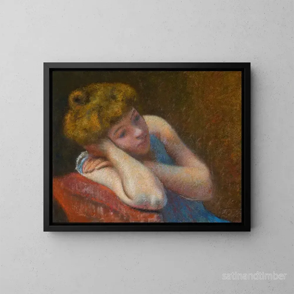 Reproduktion av målningen Le repos - Federico Zandomeneghi