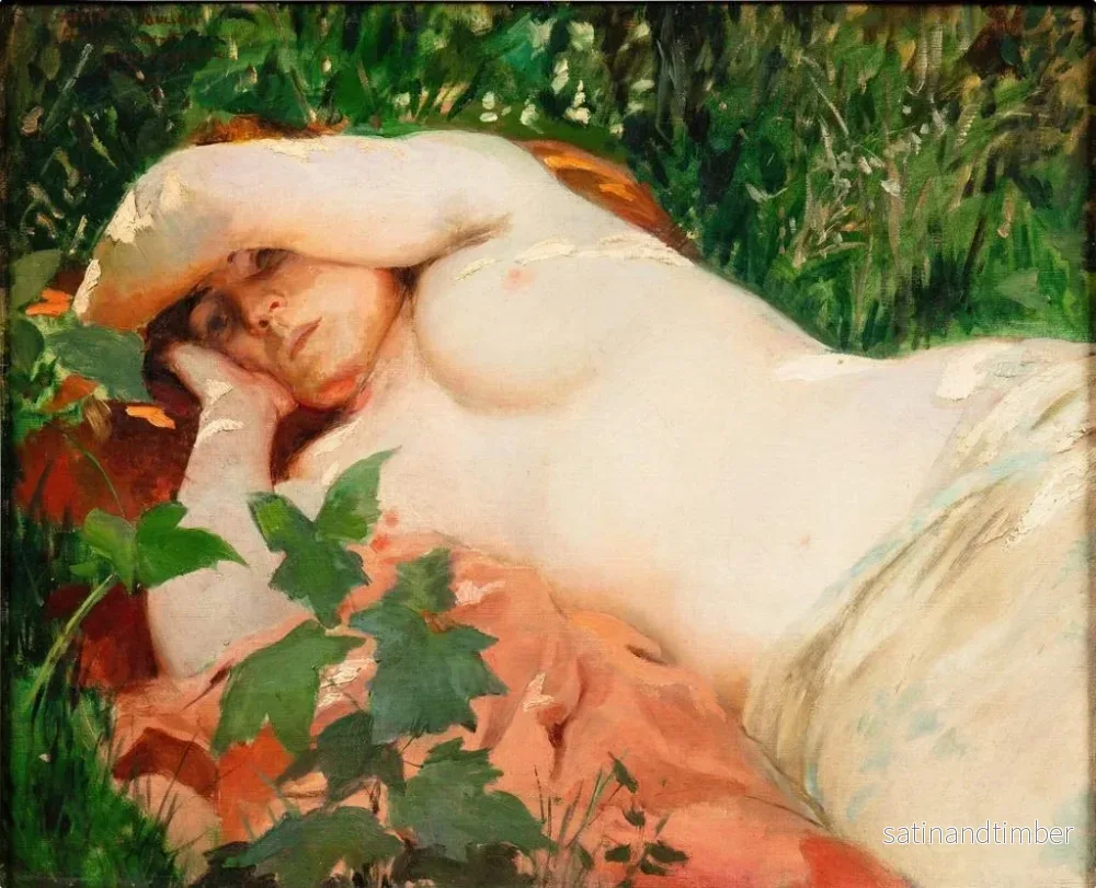 Reproduktion av målningen En kvinna som ligger - Georges Antoine Rochegrosse - Bild 2