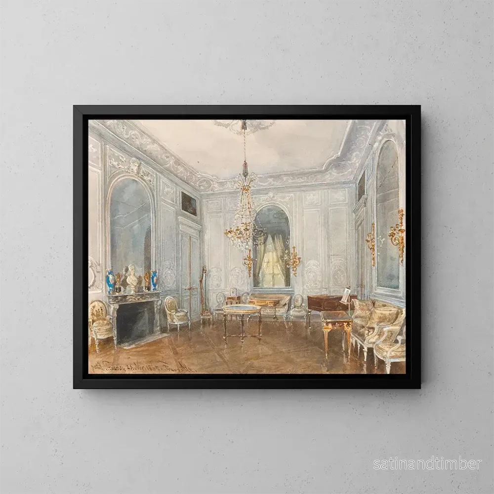 Reproduktion av målningen La salle à manger du Petit Trianon à Versailles - Franz Alt