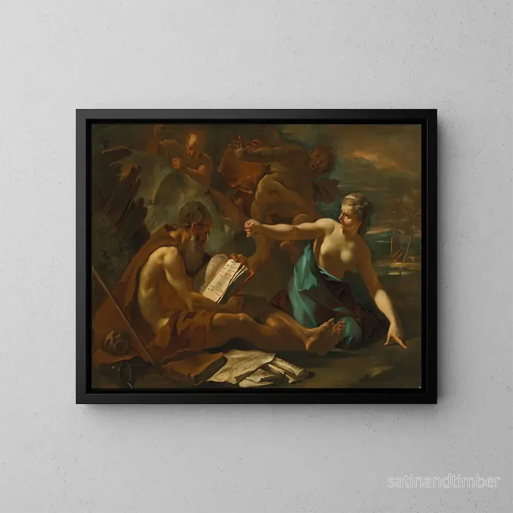 Reproduktion av målningen La Tentation de saint Antoine - Sebastiano Ricci