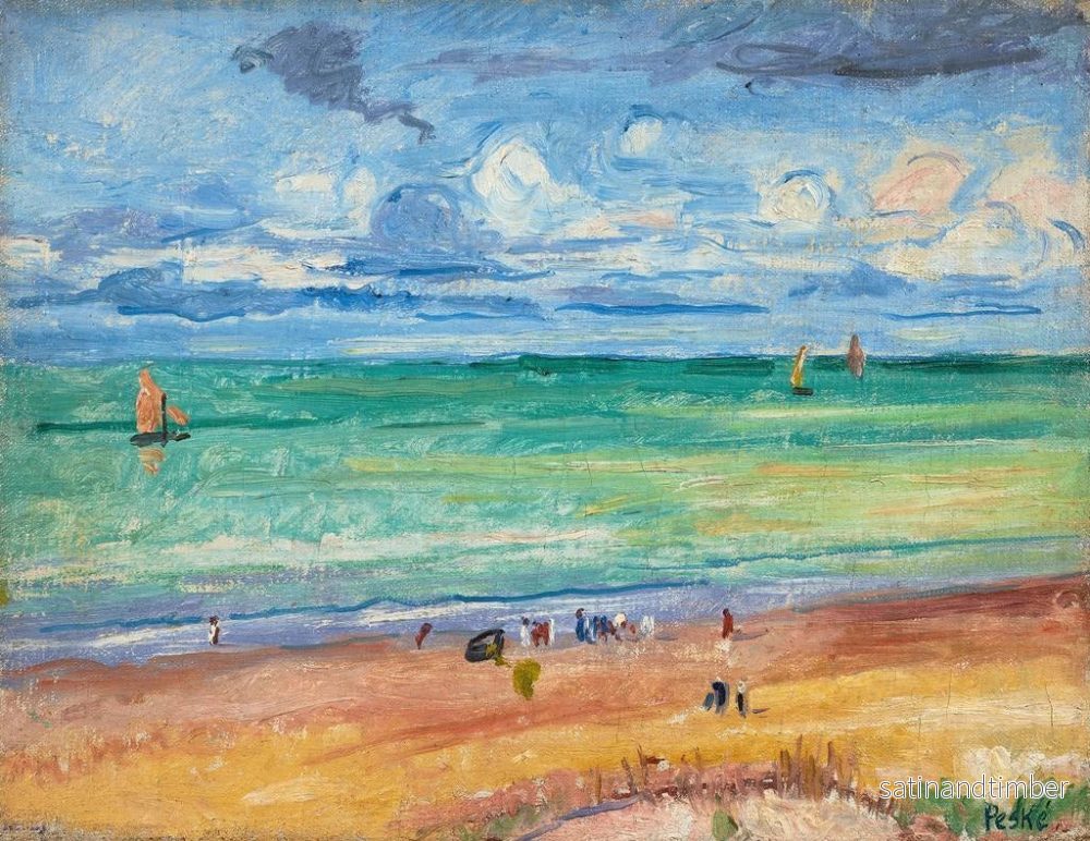 Reproduktion av målningen La Plage - Jean Misceslas Peské - Bild 2