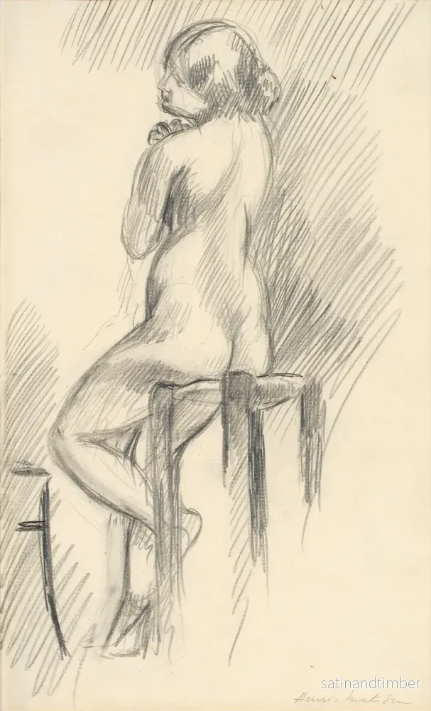 Reproduction du dessin Nu assis sur un tabouret – Henri Matisse Reproduction du dessin Nu assis sur un tabouret – Henri Matisse