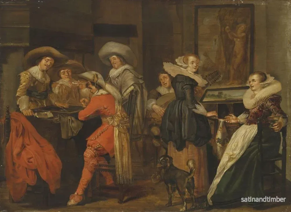 Reproduktion av målningen En elegant sällskap i ett interiör - Pieter Codde - Bild 2