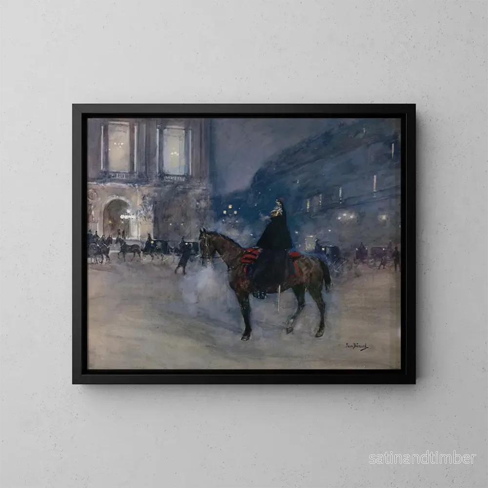 Reproduktion av målningen Façade de l'Opéra un soir de gala - Jean Béraud