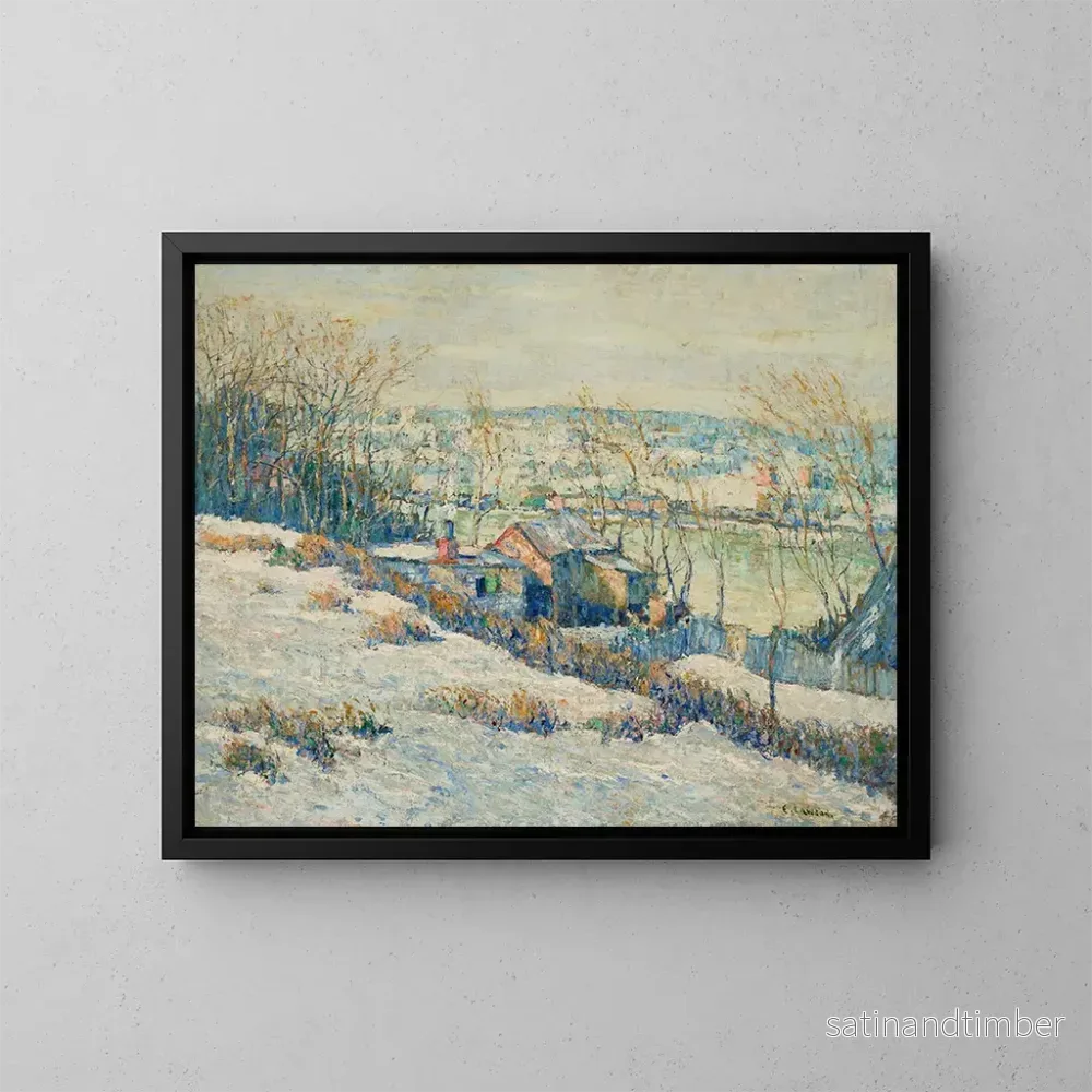 Reproduktion av målningen Vinter vid den övre Harlem-floden – Ernest Lawson Reproduktion av målningen Vinter vid den övre Harlem-floden – Ernest Lawson