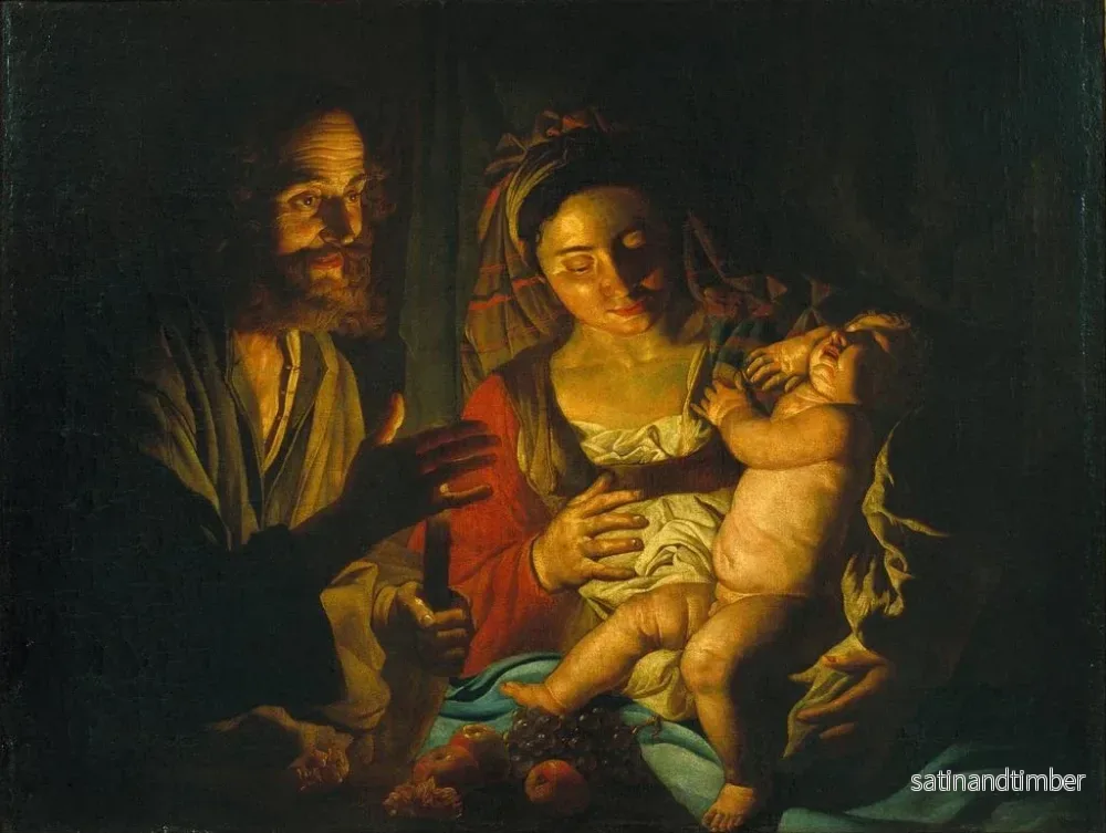Reproduktion av målningen av den heliga familjen - Matthias Stom - Bild 2