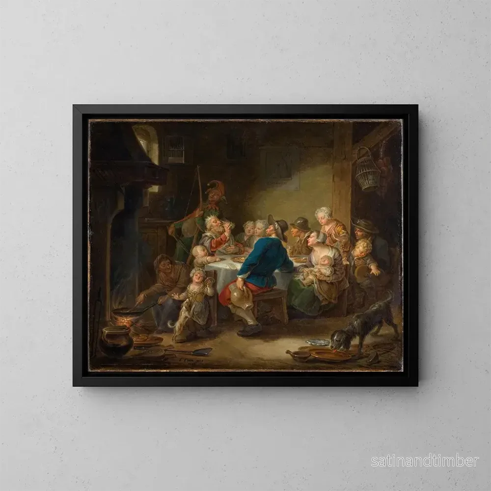 Reproduktion av målningen Le roi buvant - François Eisen