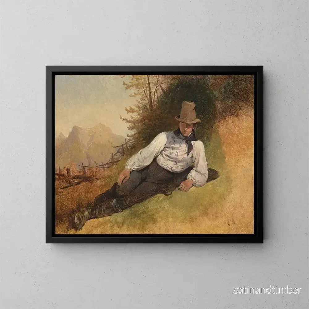 Reproduktion av målningen Ung bonde - Friedrich August Matthias Gauermann