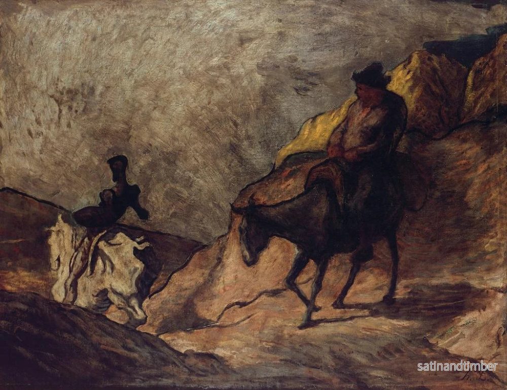 Reproduktion av målningen Don Quijote och Sancho Panza - Honoré Daumier - Bild 2