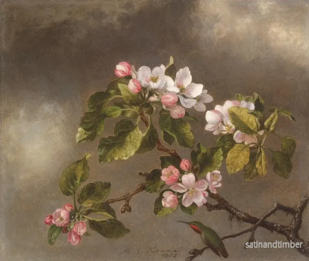 Reproduktion av målningen Colibri och äppelblomster - Martin Johnson Heade - Bild 2