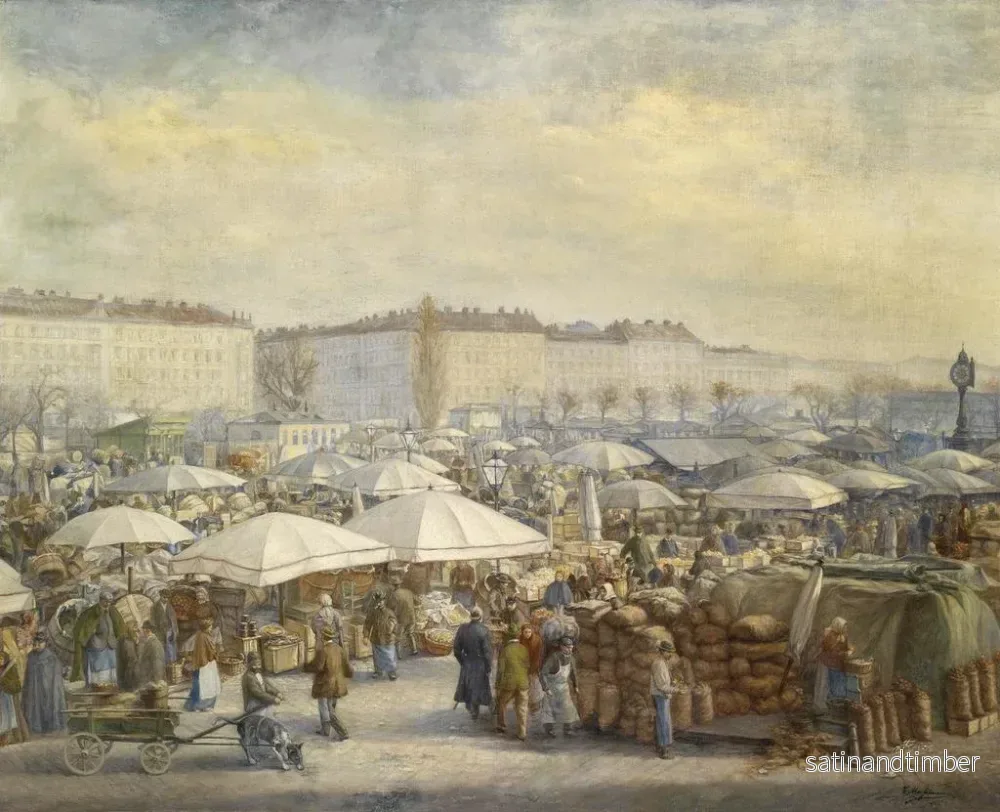Reproduktion av målningen Kungar på Naschmarkt-marknaden - Carl Massmann - Bild 2