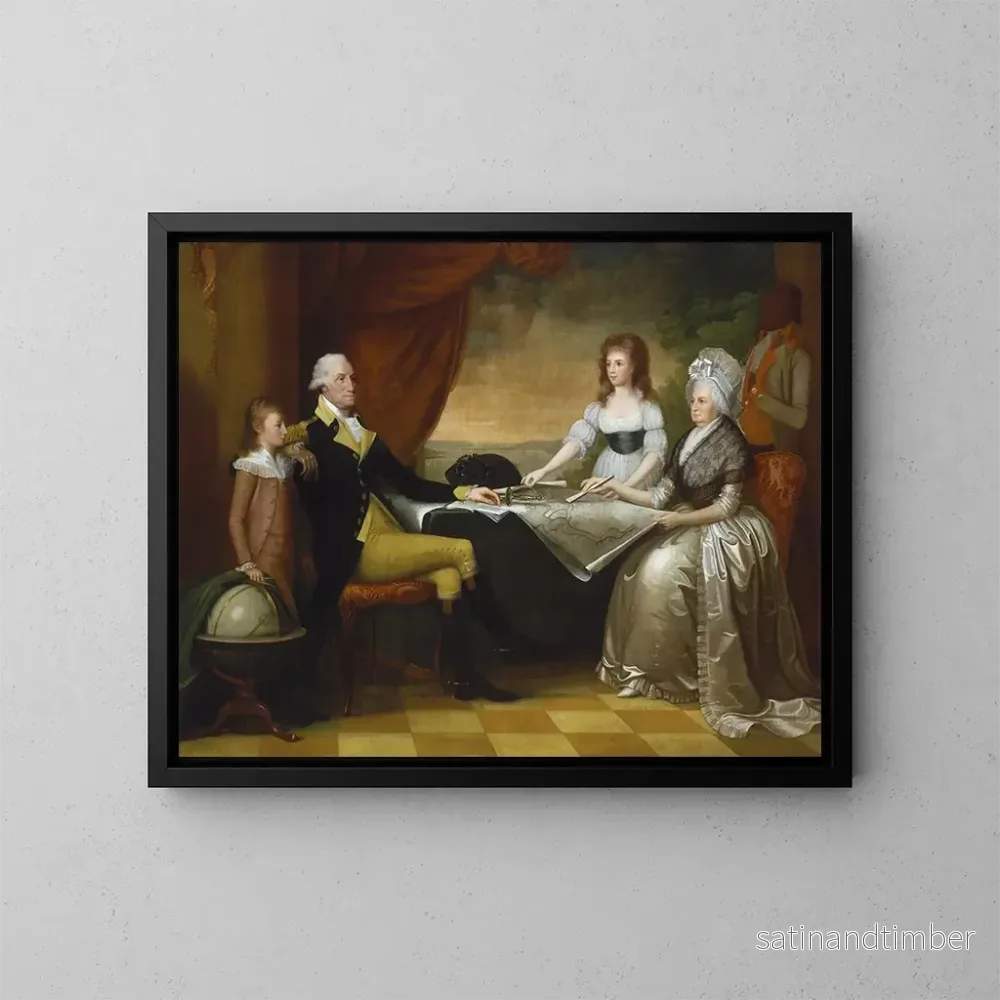 Reproduktion av målningen La famille Washington - Edward Savage