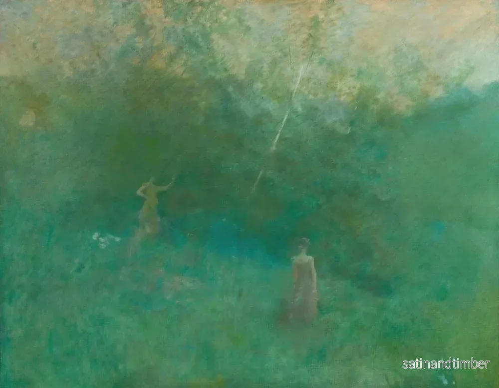 Reproduktion av målningen Le bouleau blanc - Thomas Wilmer Dewing - Bild 2