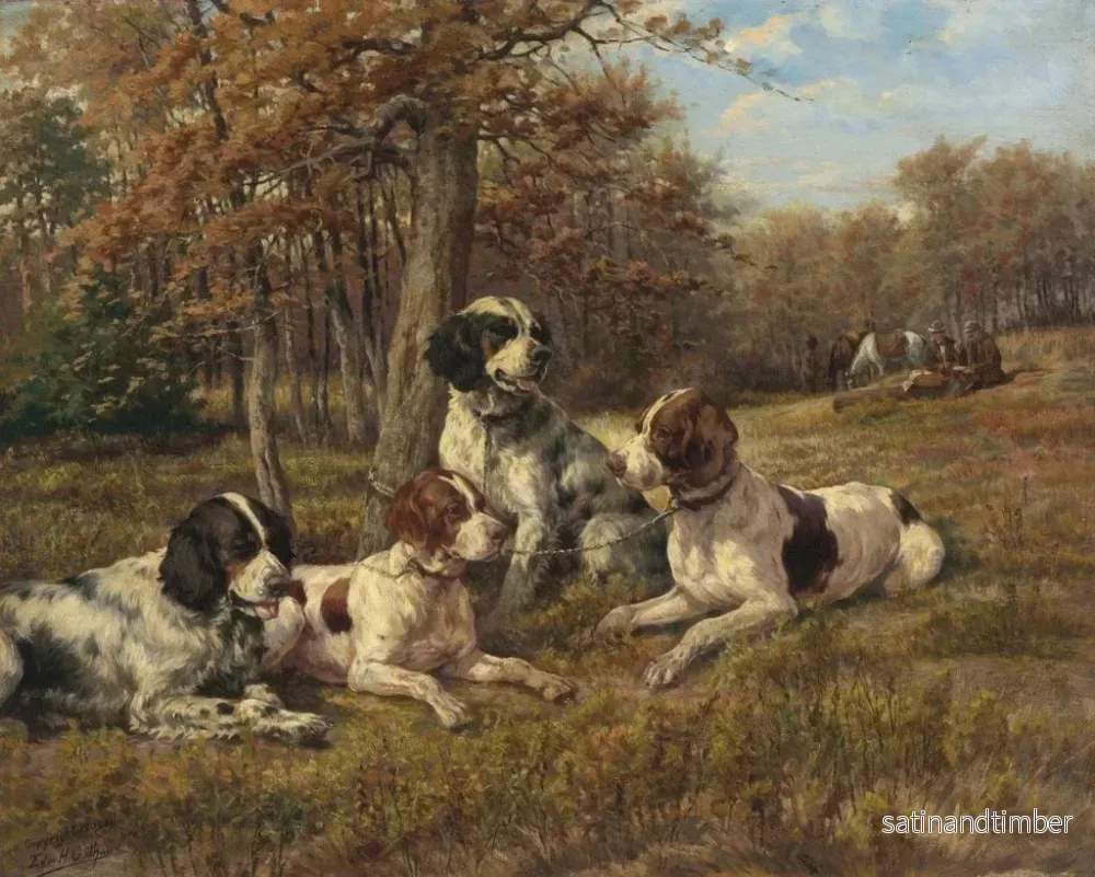 Reproduktion av målningen Setters au repos - Edmund Henry Osthaus - Bild 2