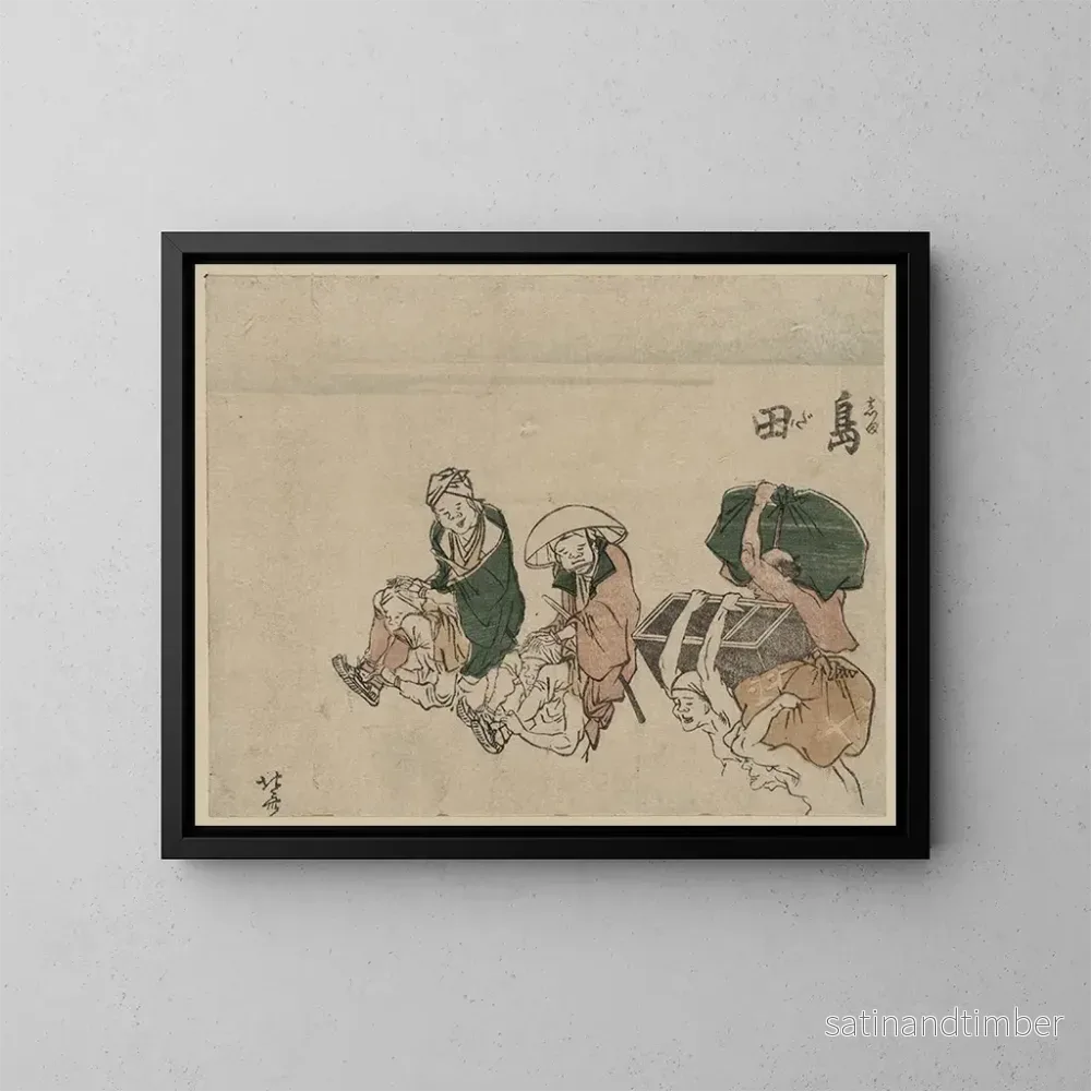 Reproduktion av målningen Shimada – Katsushika Hokusai