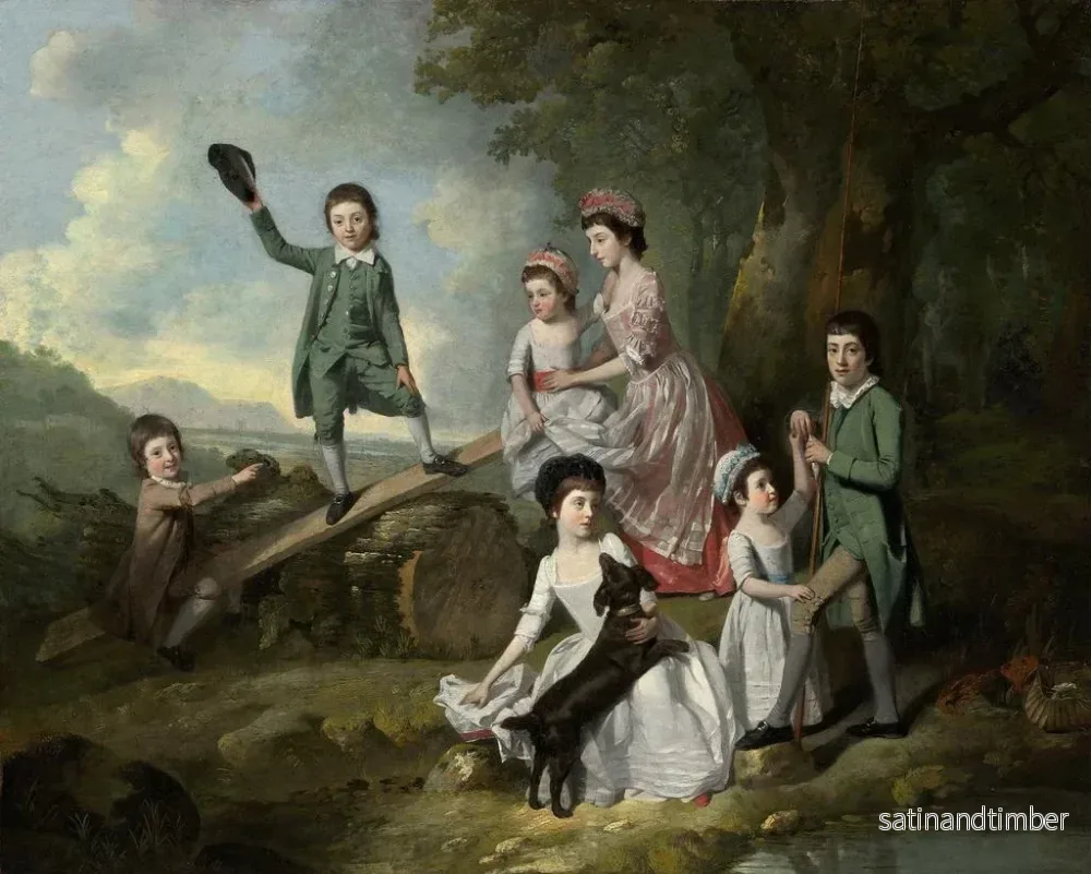 Reproduktion av målningen Les enfants Lavie - Johan Joseph Zoffany - Bild 2
