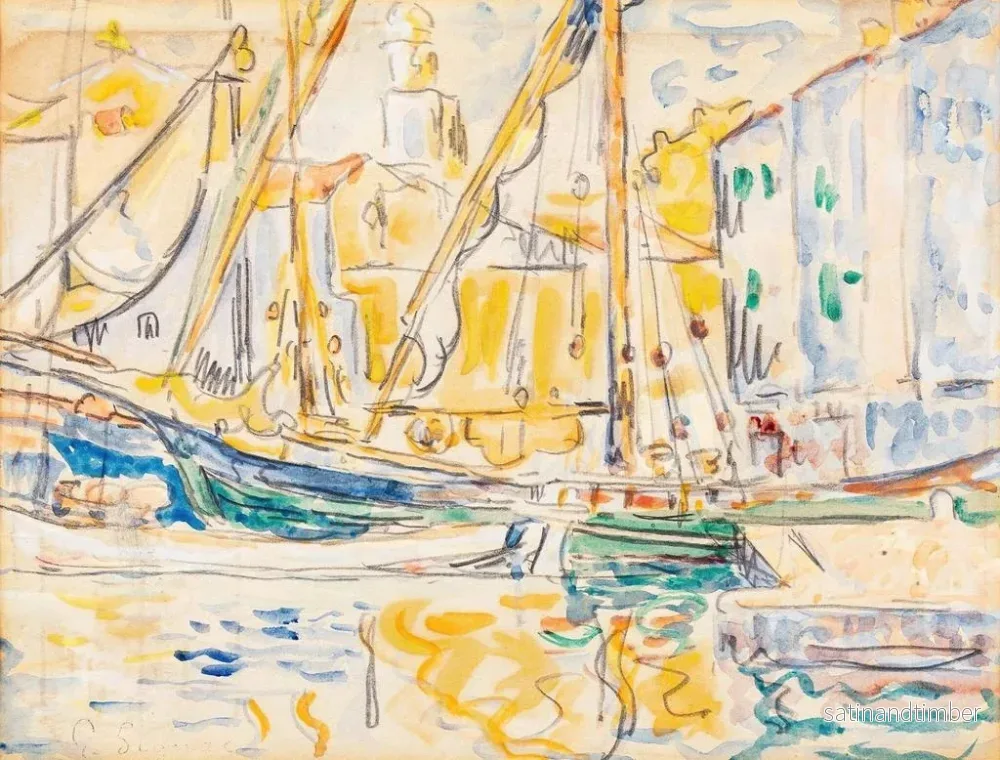 Reproduktion av målningen Saint-Tropez - Paul Signac - Bild 2
