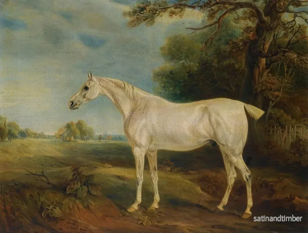 Reproduktion av målningen Le cheval gris mangé par les puces du marquis de Huntly - John Ferneley - Bild 2