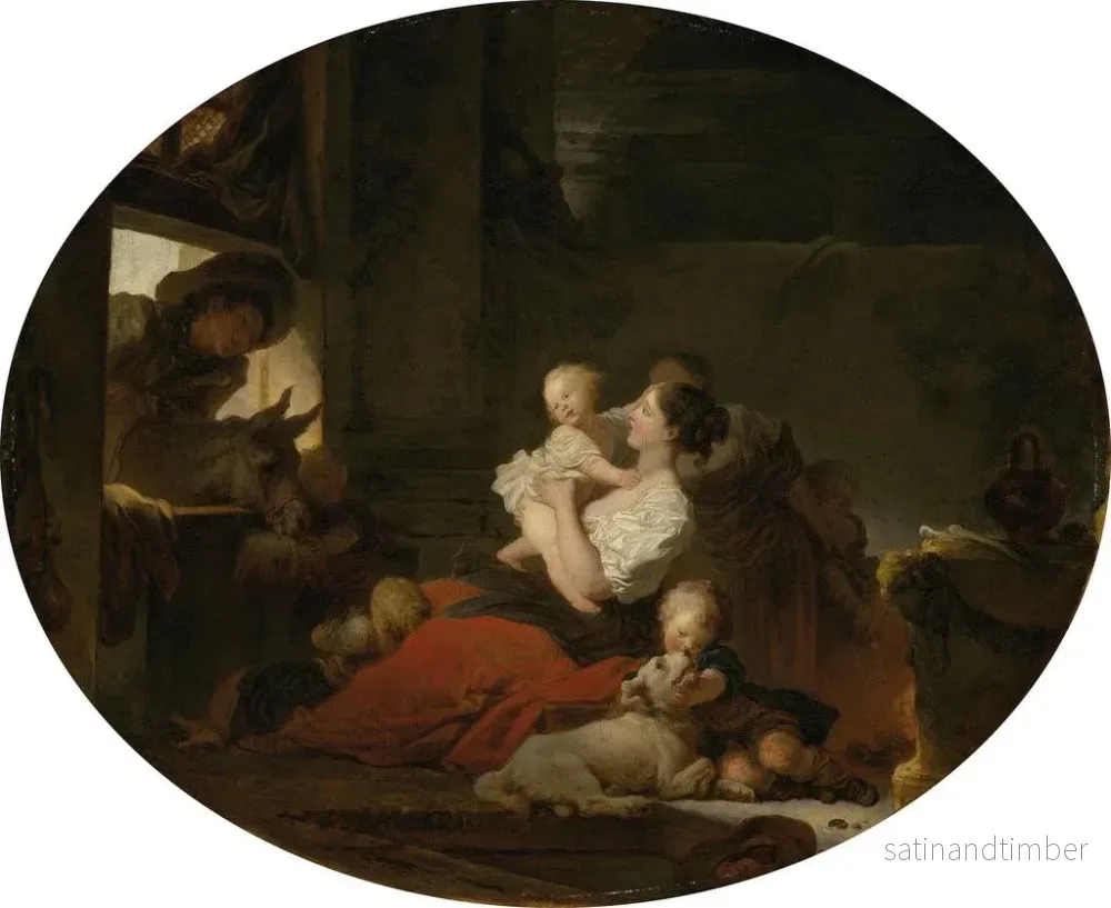 Reproduktion av målningen La Famille heureuse - Jean-Honoré Fragonard - Bild 2