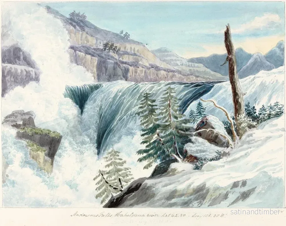 Reproduktion av målningen av Andersons fall över floden Haheldessa - Charles Hamilton Smith - Bild 2
