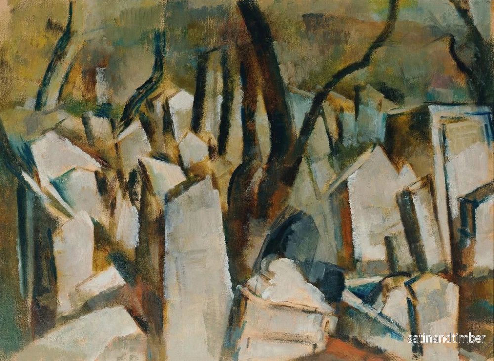 Reproduktion av målningen Cimetière juif de Prague - Fritz Schwarz-Waldegg - Bild 2