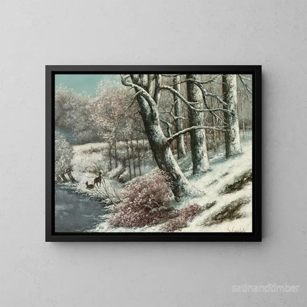 Reproduktion av målningen La forteresse en hiver - Gustave Courbet