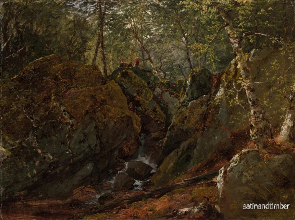 Reproduktion av målningen av Catskills vattenfall - John Frederick Kensett - Bild 2
