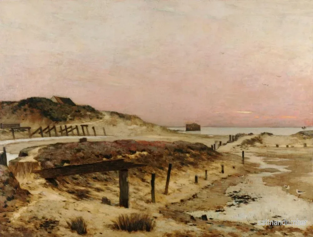Reproduktion av målningen av de gamla hamnruinerna i Wimereux - Jean-Charles Cazin - Bild 2