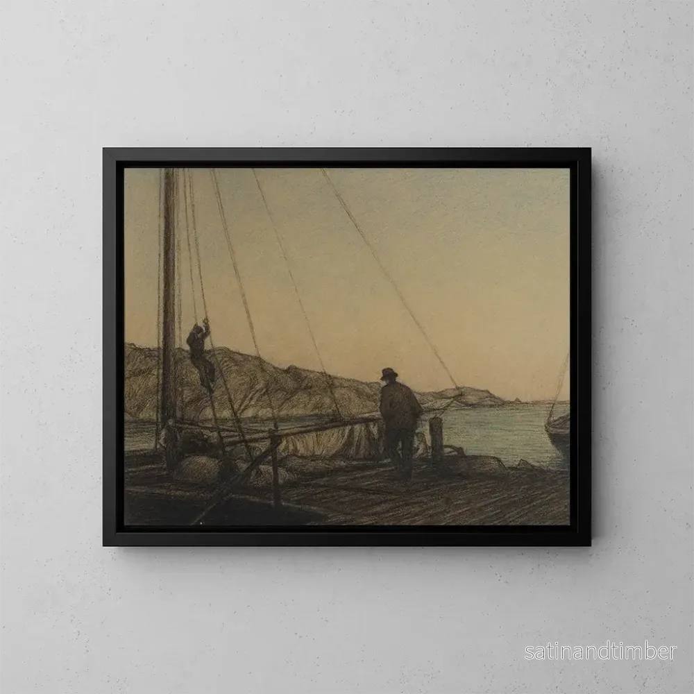 Reproduktion av målningen Le Quai - Karl Nordström