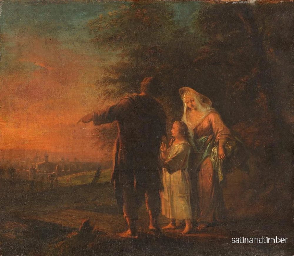 Reproduktion av målningen av den heliga familjen på väg till Jerusalem - Johann Conrad Seekatz - Bild 2