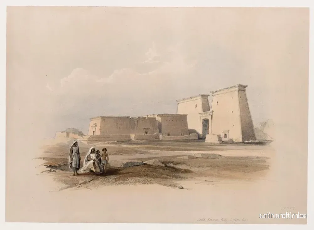 Reproduktion av målningen Dakke i Nubien, 14 november 1836 - David Roberts - Bild 2