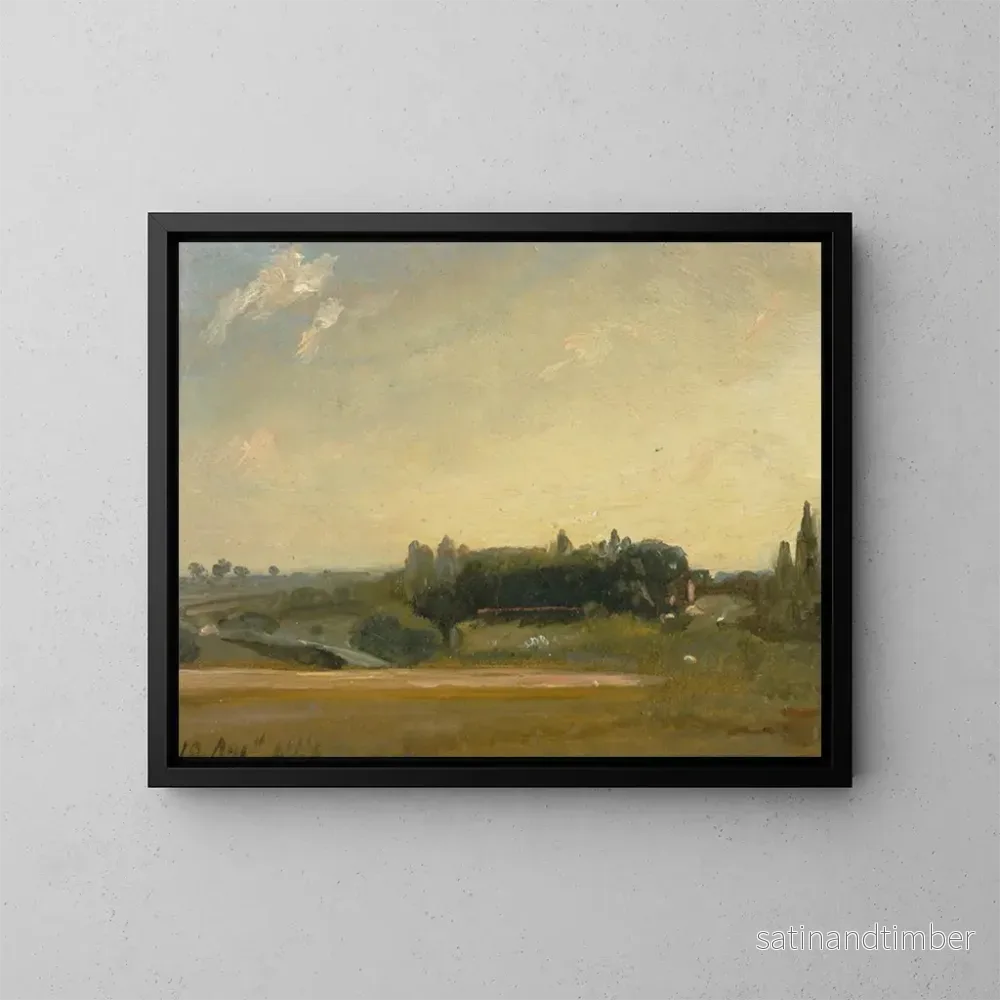 Reproduktion av målningen Utsikt mot prästgården i East Bergholt - John Constable