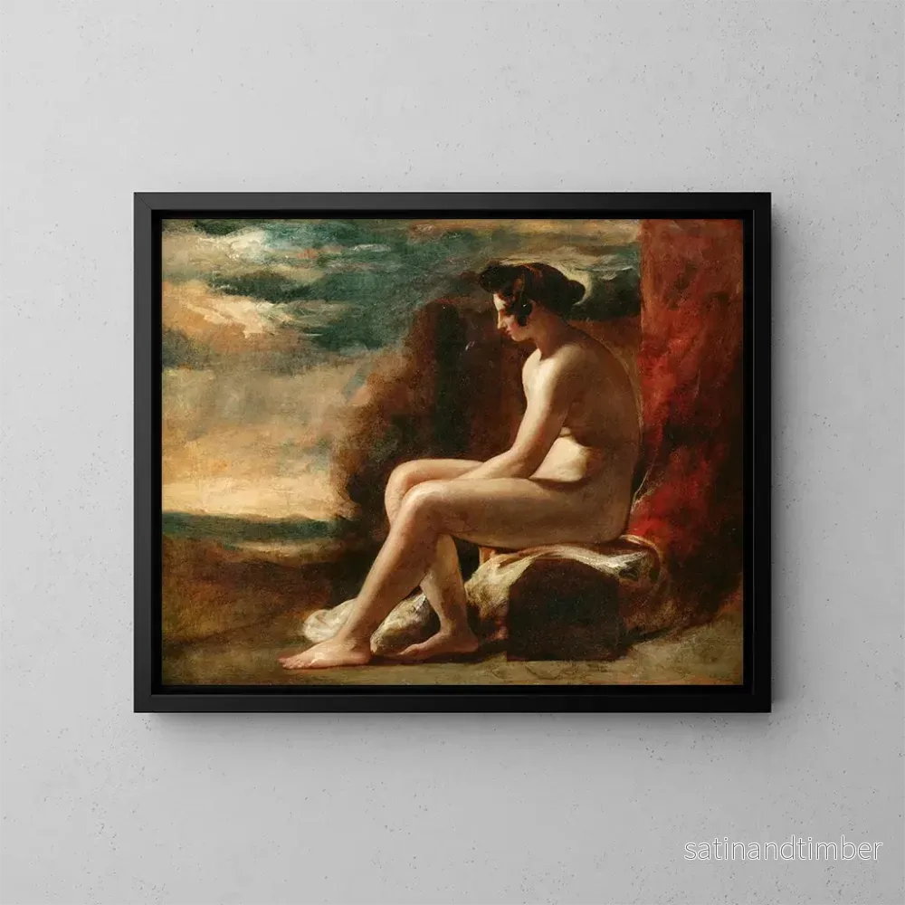 Reproduktion av målningen Nu sittande i ett landskap - William Etty
