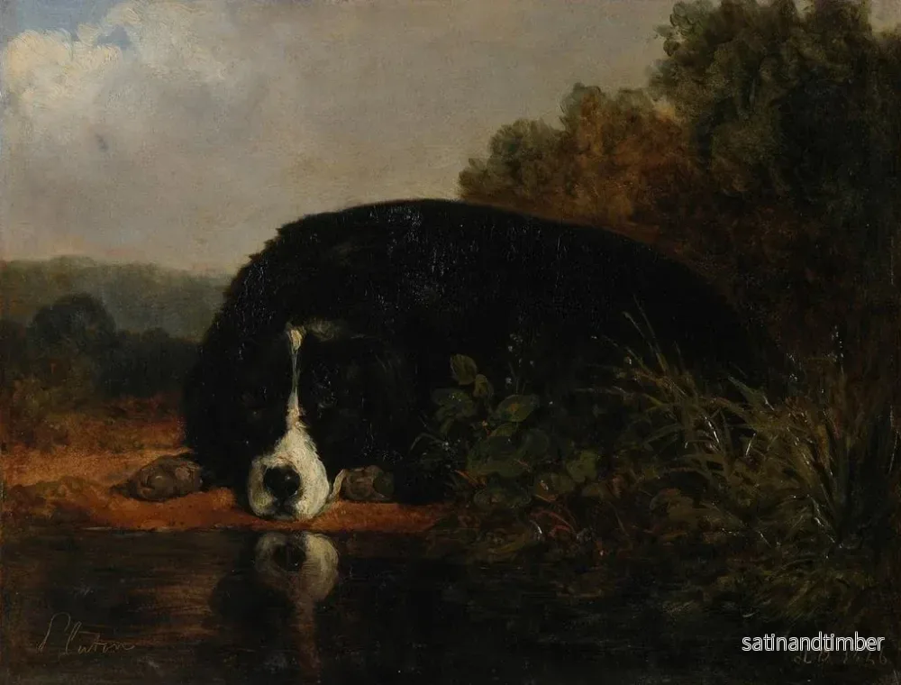 Reproduktion av målningen Pluton, mästarens favorit hund - Jacques-Raymond Brascassat - Bild 2