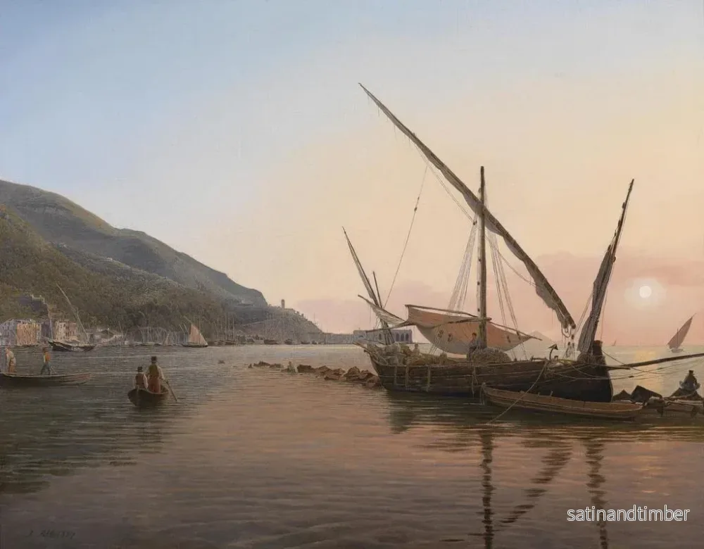 Reproduktion av målningen Castellammare vid Neapelsbukten - Jakob Alt - Bild 2