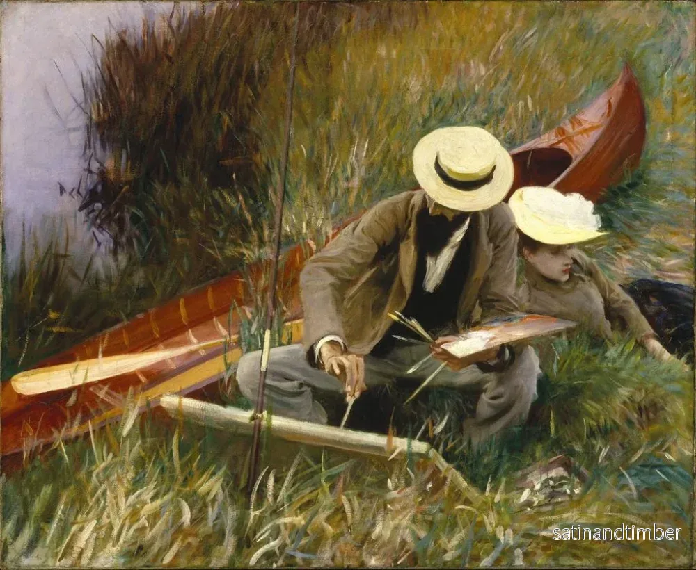 Reproduktion av målningen En studie i utomhusmiljö - John Singer Sargent - Bild 2