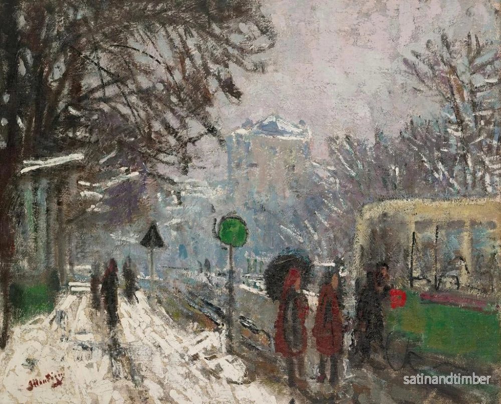 Reproduktion av målningen Boulevard Bineau under snön - Pierre-Eugène Montzin - Bild 2