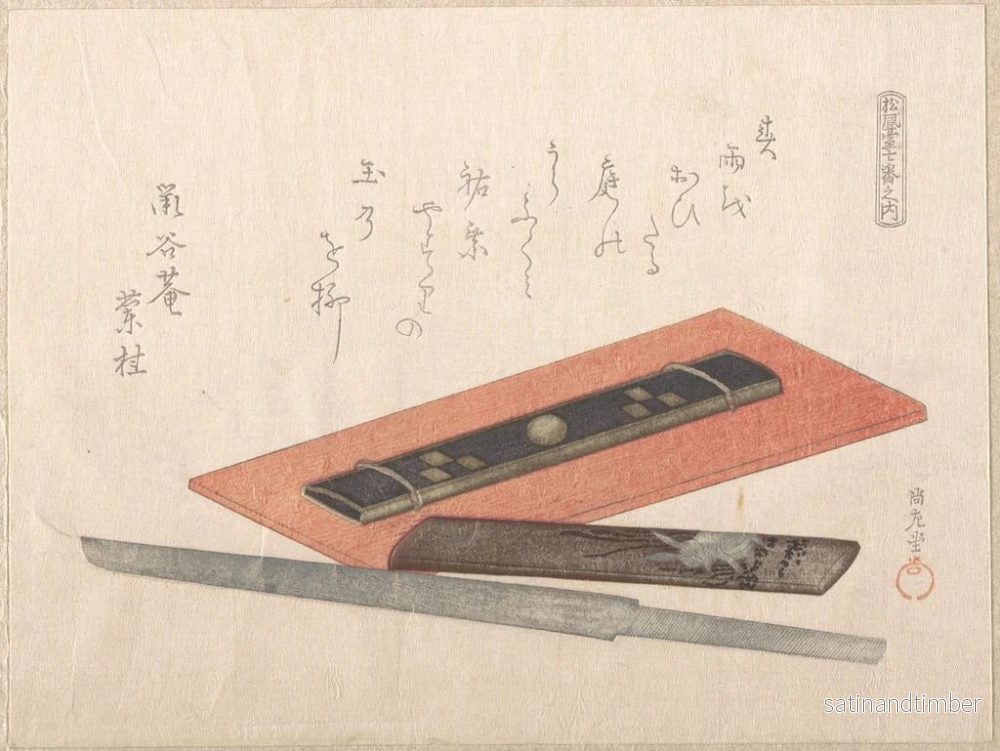 Reproduktion av målningen Couteau et deux poignées de couteau - Kubo Shunman - Bild 2