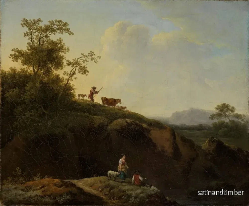 Reproduktion av målningen Landskap på kvällen med herdar - Georg Friedrich Meyer - Bild 2