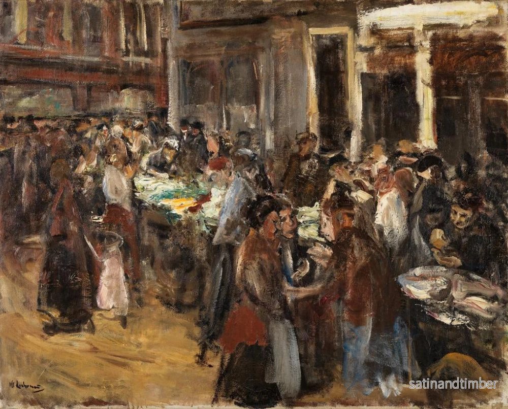 Reproduktion av målningen Marknad för ädelstenar i Amsterdam - Max Liebermann - Bild 2